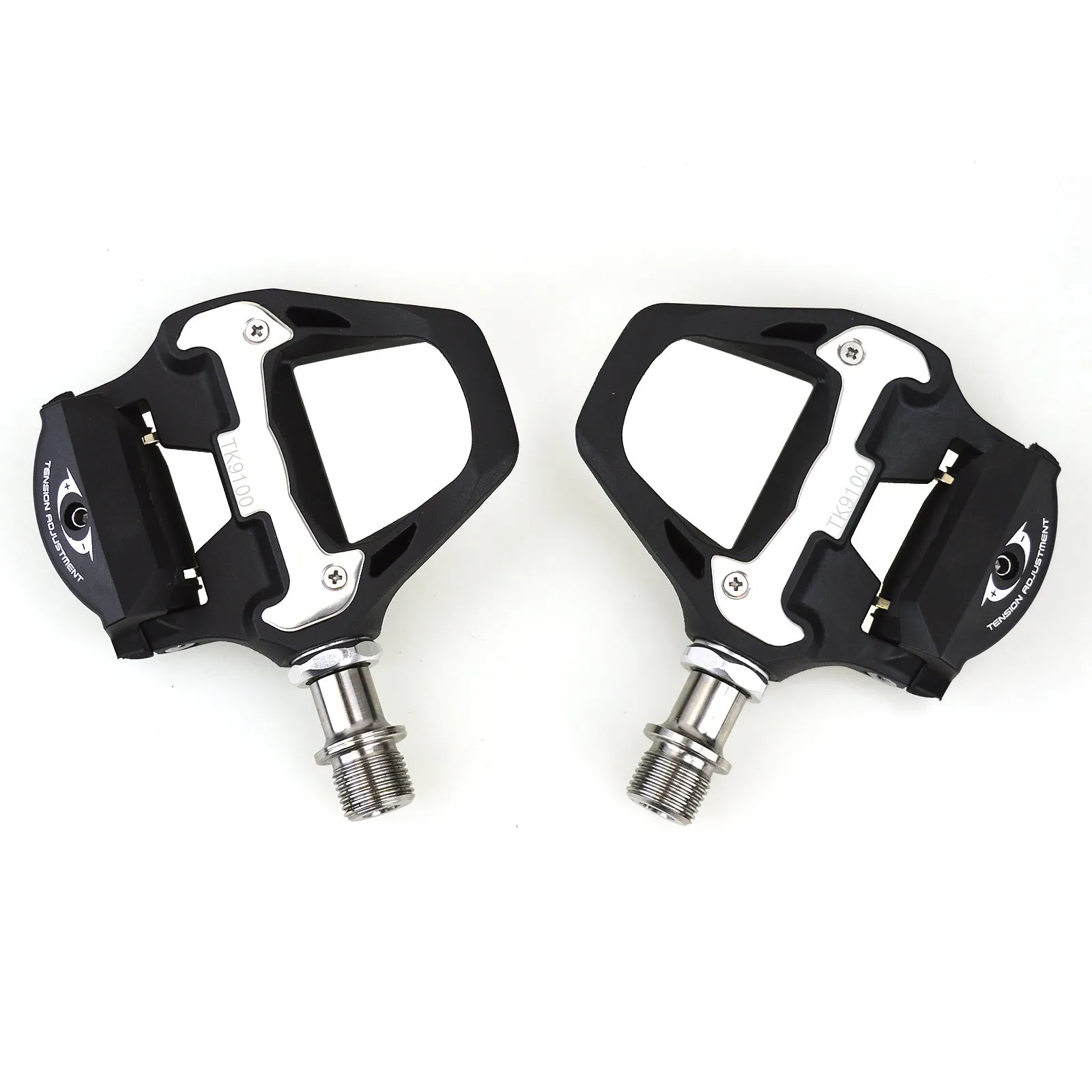 215g TK9100 road bike SPD-SL pedal | 215g シマノSPD-SL対応  TK9100 チタン合金シャフトペダル　