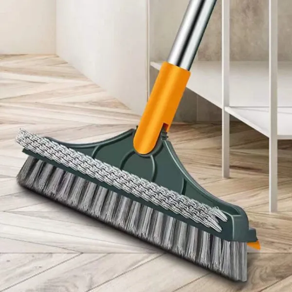 3 in 1 Floor Scrub Brush with Squeegee ( Double Brush )