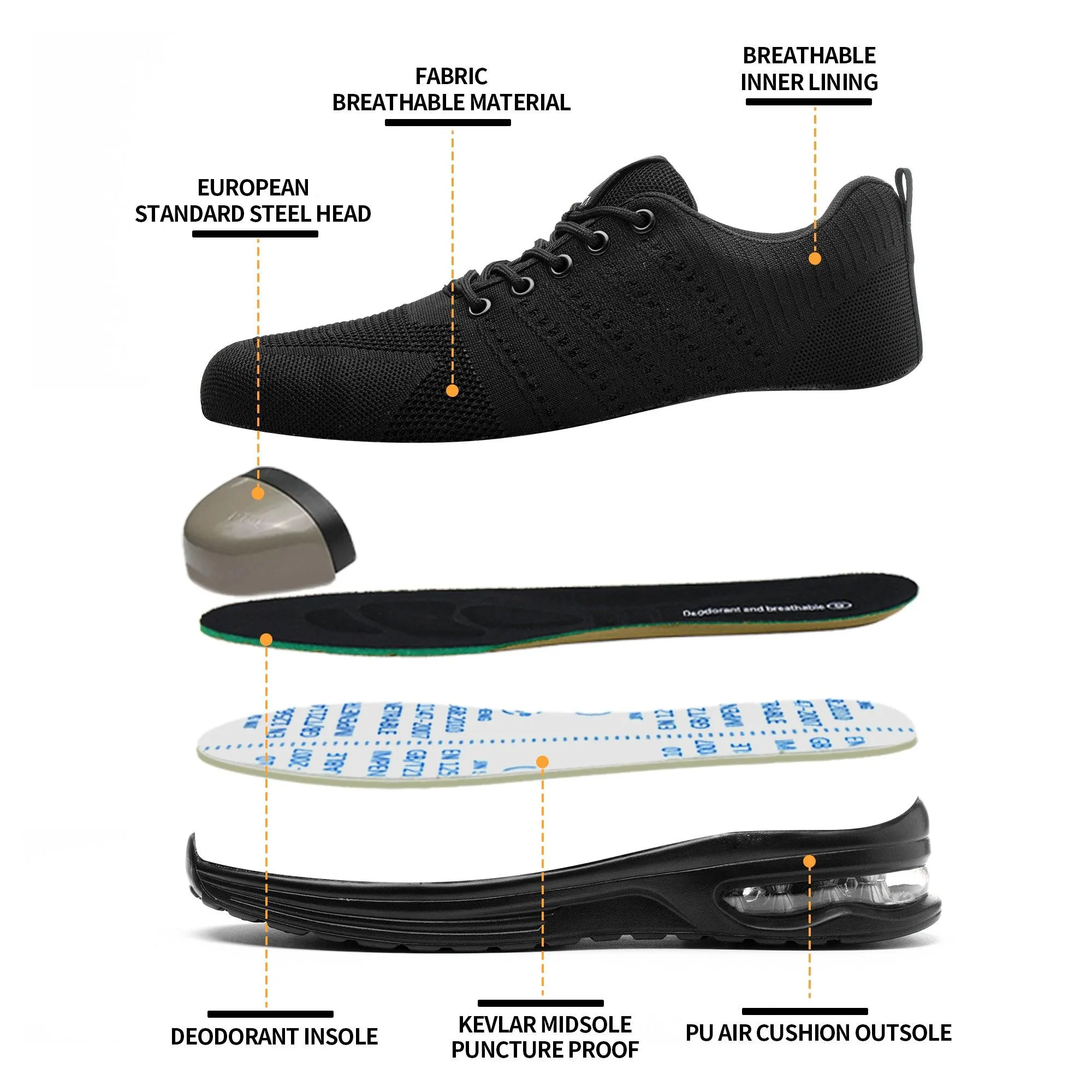 333 Flyer Black Safety Shoes