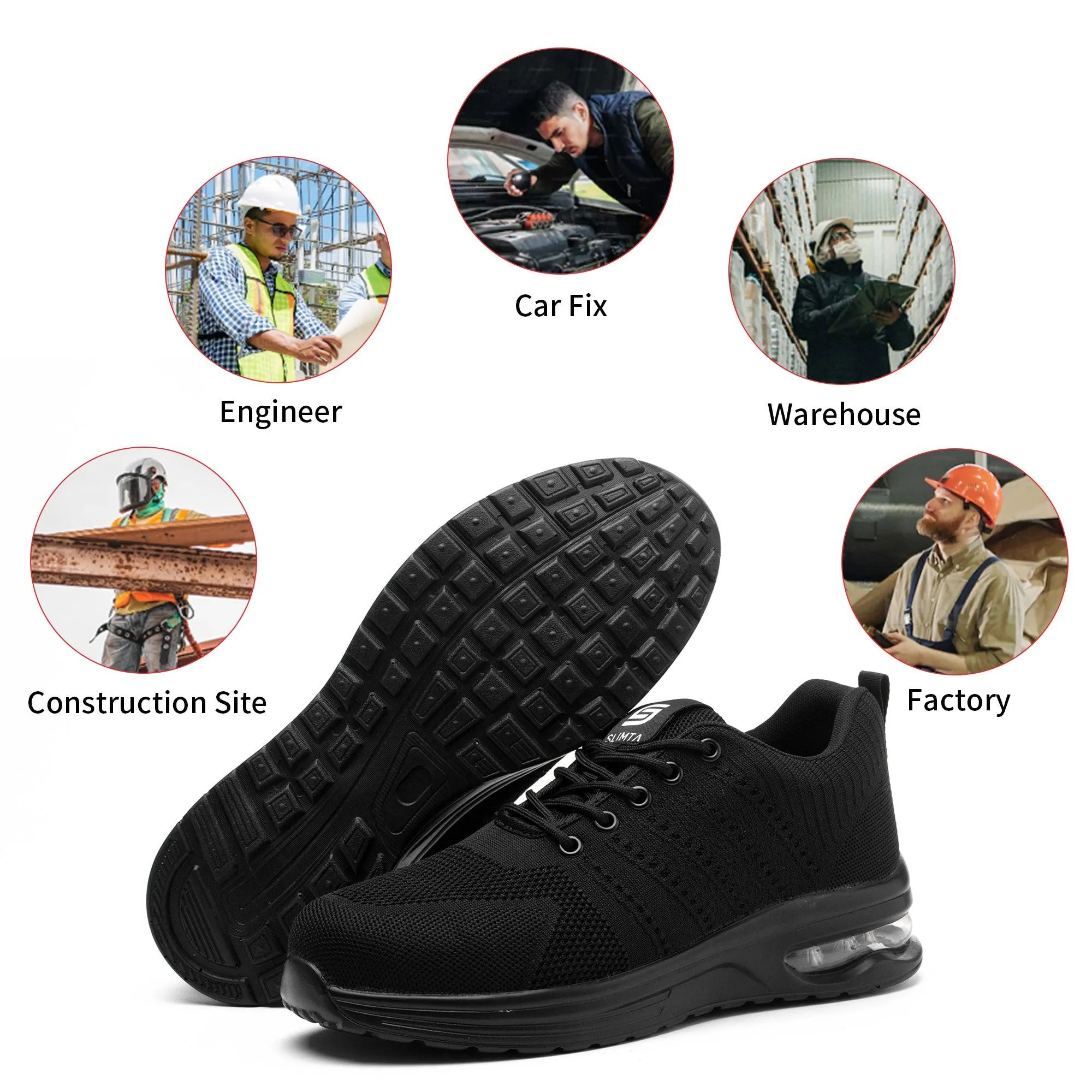 333 Flyer Black Safety Shoes