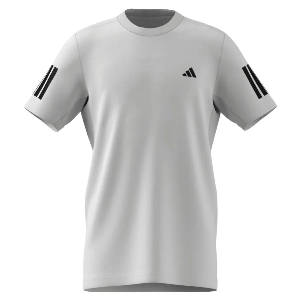 Adidas Boy's Club 3 Stripe Tee (White)