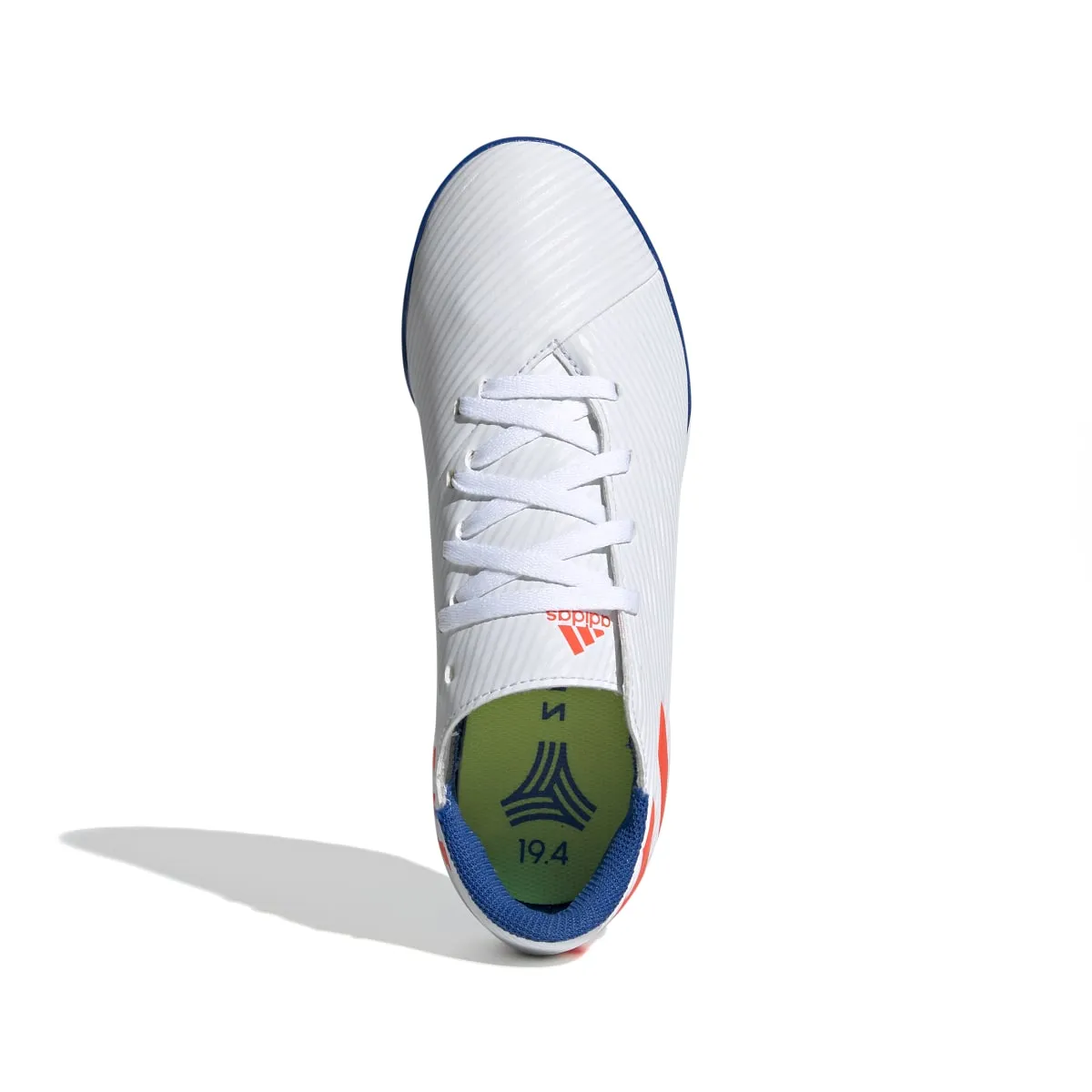 ADIDAS F99929 NEMEZIZ MESSI 19.4 TF KID'S (Medium) White/Red/Blue Synthetic Soccer Shoes