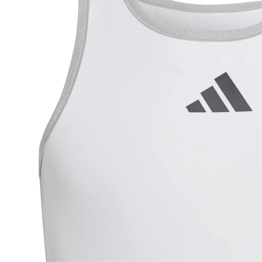 adidas Girls' Club Tank Top (White)
