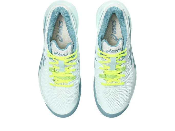 Asics Womens Gel Resolution 9 Wide (Hardcourt) Tennis Shoe - Soothing Sea/Gris Blue