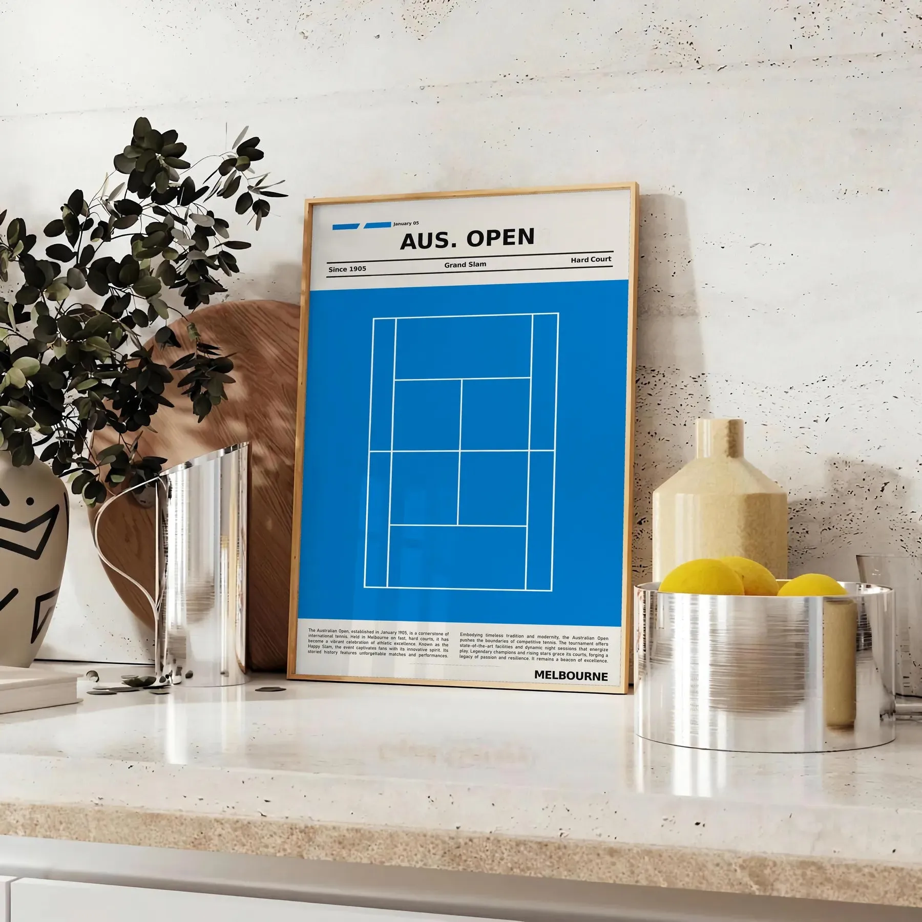 Australian Open Gran Slam Tournament Tennis Poster