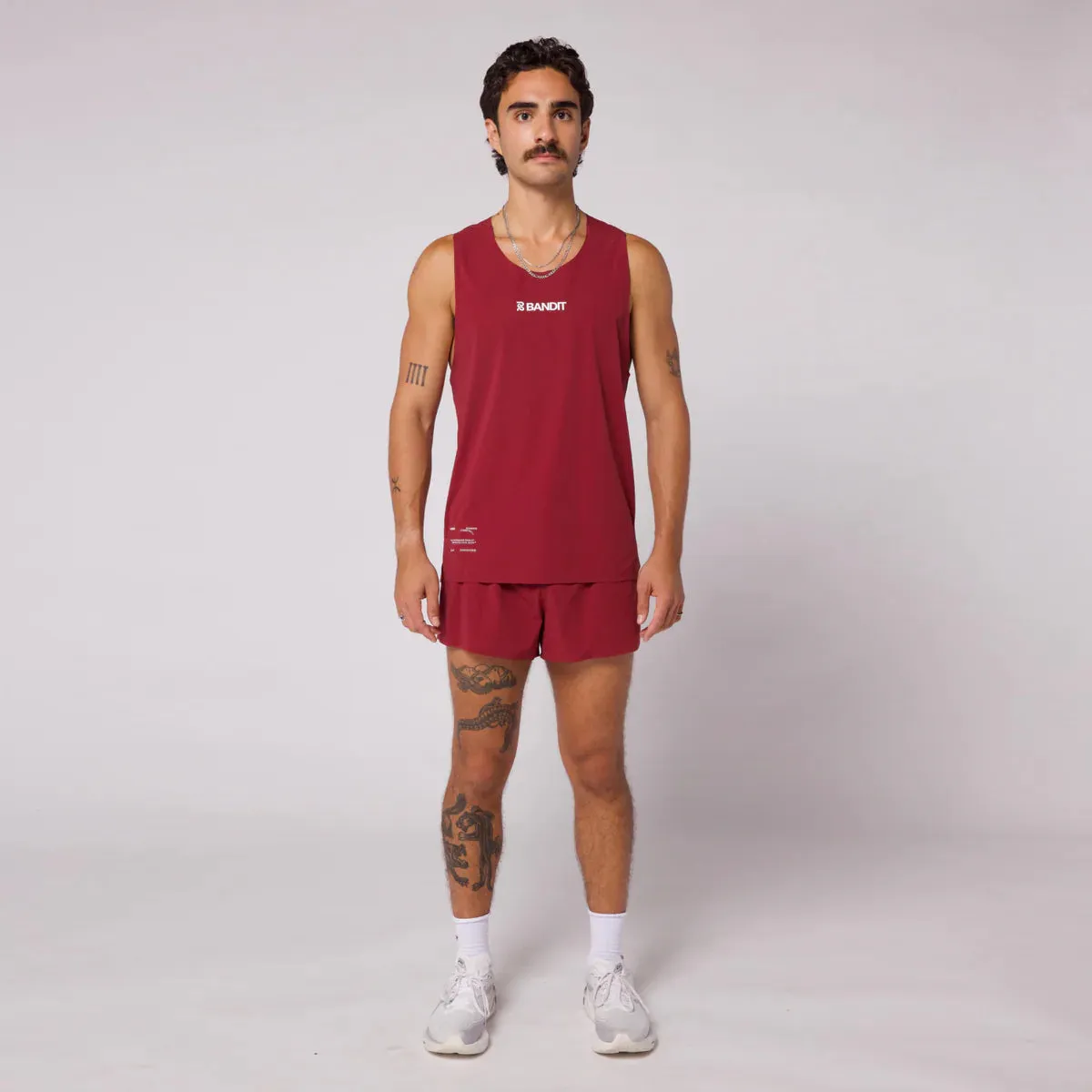 Bandit Running: Men's Vento 3" Split Short - Cherry