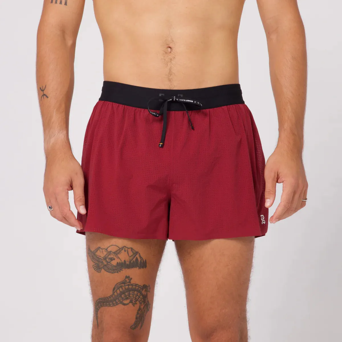 Bandit Running: Men's Vento 3" Split Short - Cherry