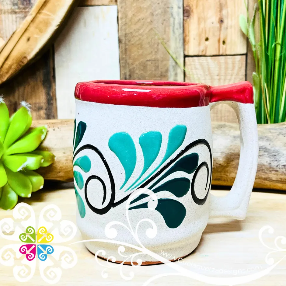 Beer & Tacos Clay Mug - Single Beer Mug