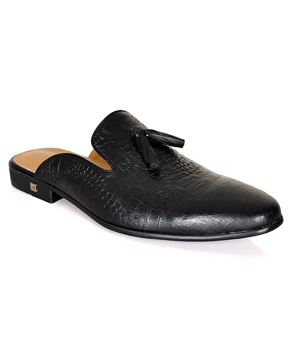 Berluti Black Tassel Mules