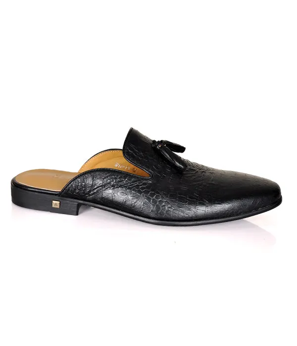 Berluti Black Tassel Mules