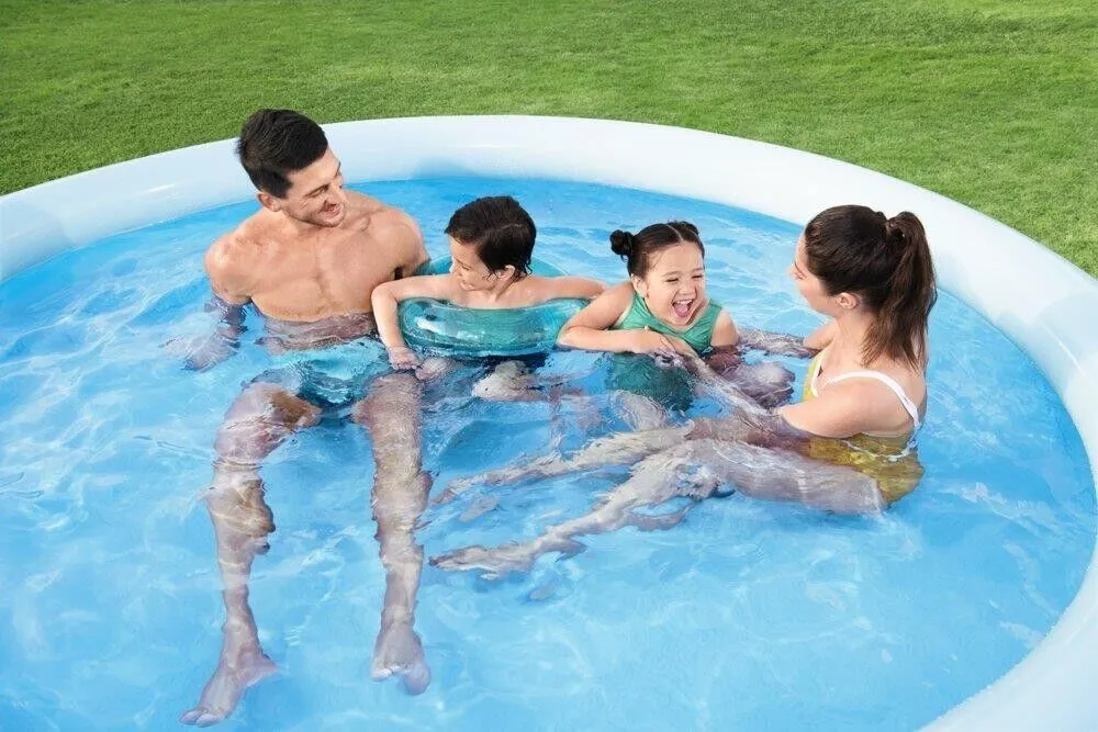 Bestway Fast Set Inflatable Swimming Pool 10'X26" for Kids and Adults, Blue