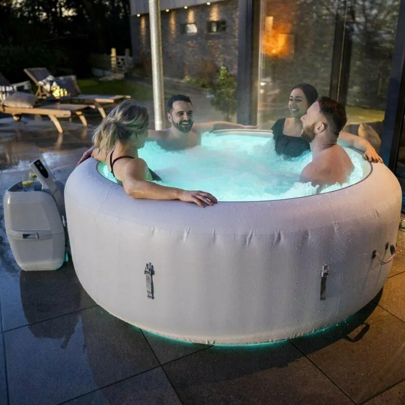 Bestway Lay-Z-Spa Paris Hot Tub With Built In Led Light System Airjet 4-6 People