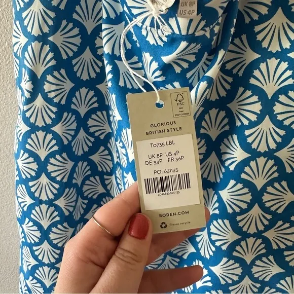 boden danby pull on mini skirt in moroccan blue