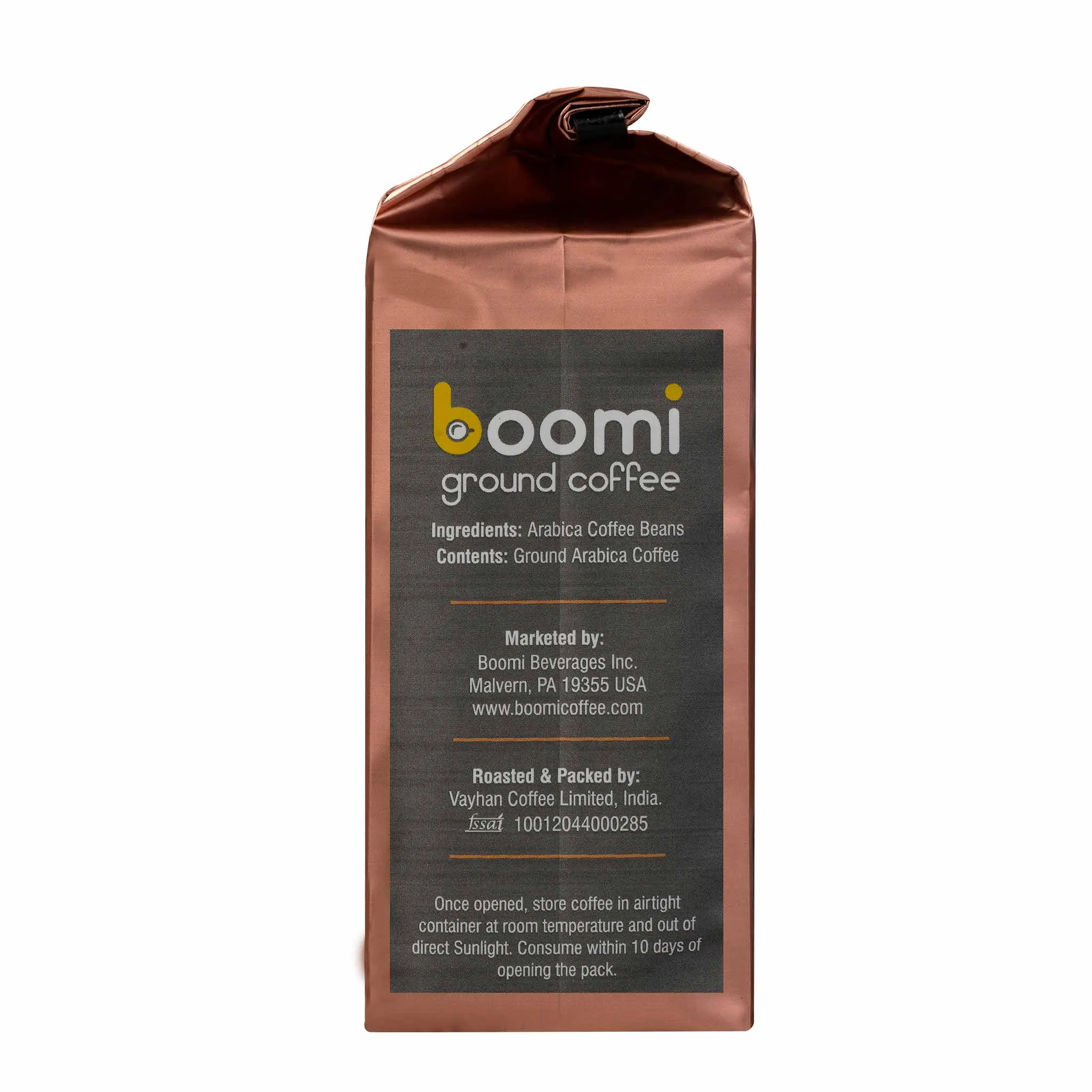 Boomi Premium Ground Coffee Morning Java, Medium Roast, Perfectly Balanced, Always Smooth, Made with 100% Arabica Beans, 12 Ounce Bag