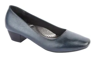 Boulevard L402C Low Heel Plain Court Shoe