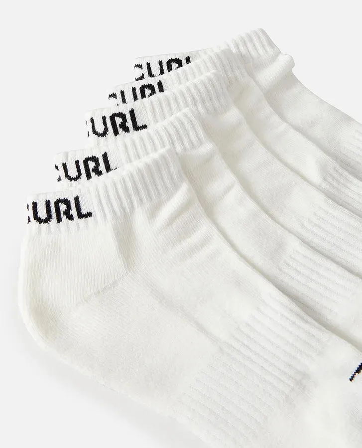 Brand Ankle Sock - White