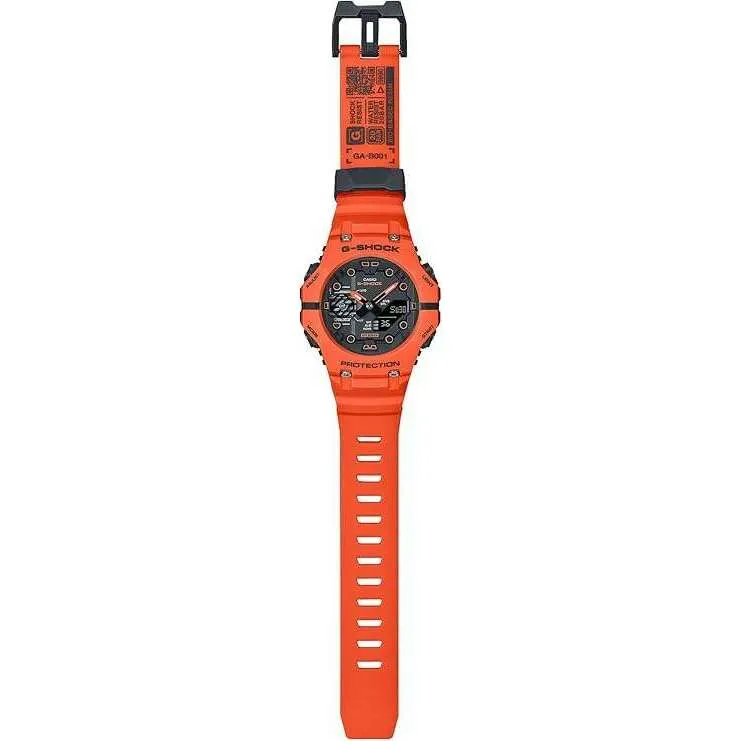 CASIO G-SHOCK BLUETOOTH DAY-DATE ANALOG DIGITAL DIAL ORANGE STRAP MEN WATCH GA-B001FL-4AJF