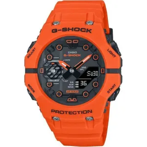 CASIO G-SHOCK BLUETOOTH DAY-DATE ANALOG DIGITAL DIAL ORANGE STRAP MEN WATCH GA-B001FL-4AJF