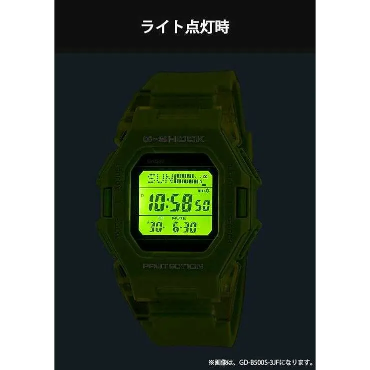 CASIO G-SHOCK BLUETOOTH PODOMETER DIGITAL DIAL NEON GREEN MEN WATCH GD-B500S-3JF