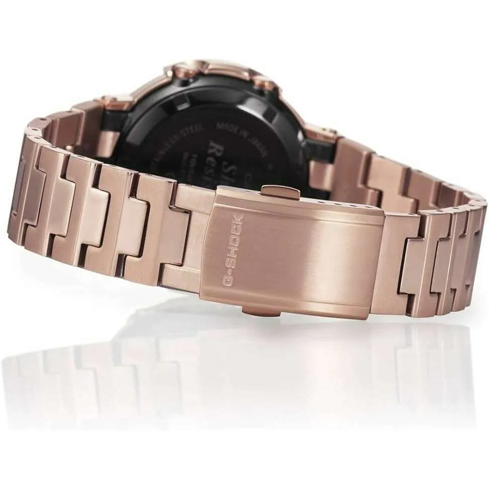 CASIO G-SHOCK FULL METAL RADIO SOLAR PINK GOLD ANALOG DIGITAL MEN WATCH AWM-500GD-4AJF