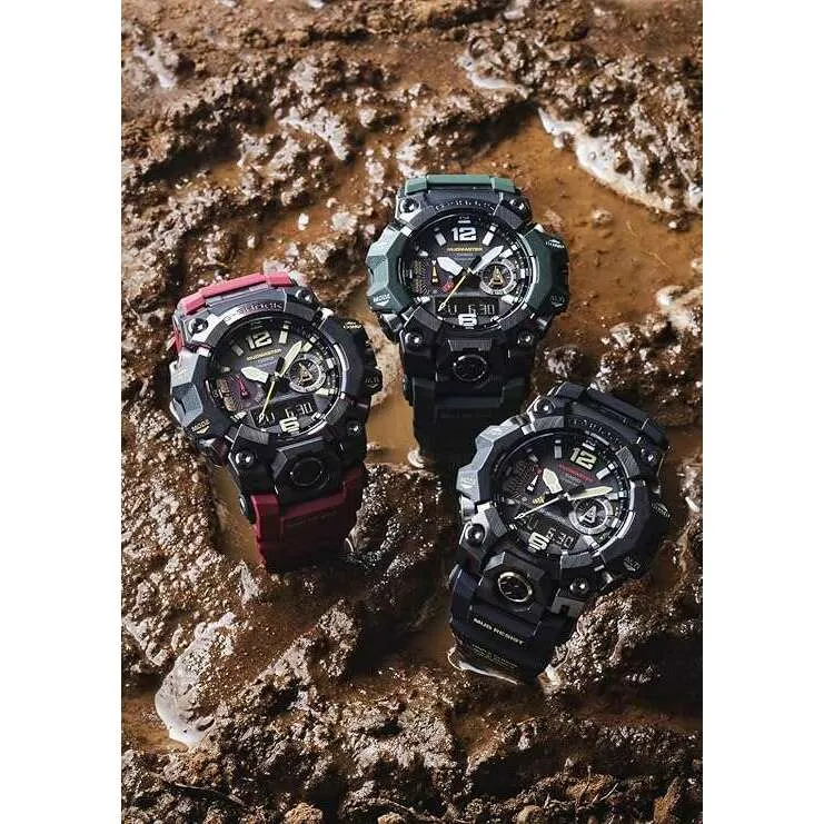 CASIO G-SHOCK MASTER OF G MUDMASTER SERIES ANALOG DIGITAL RED MEN WATCH GWG-B1000-1A4JF