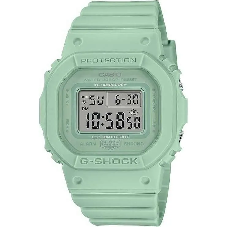 CASIO G-SHOCK MID-SIZE MODEL GREEN RESIN STRAP DIGITAL DIAL LADIES WATCH GMD-S5600BA-3JF