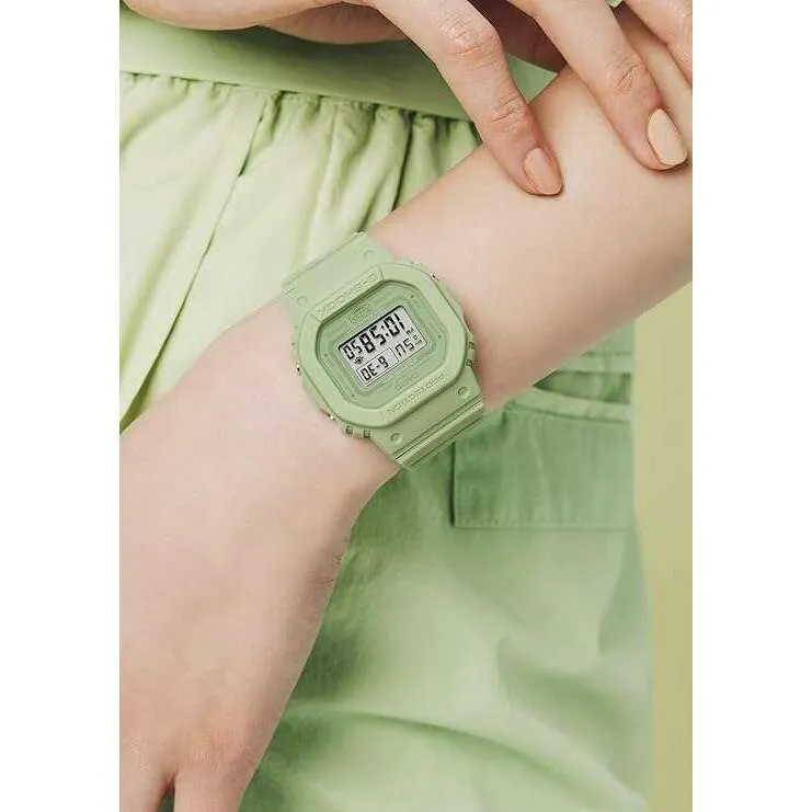 CASIO G-SHOCK MID-SIZE MODEL GREEN RESIN STRAP DIGITAL DIAL LADIES WATCH GMD-S5600BA-3JF