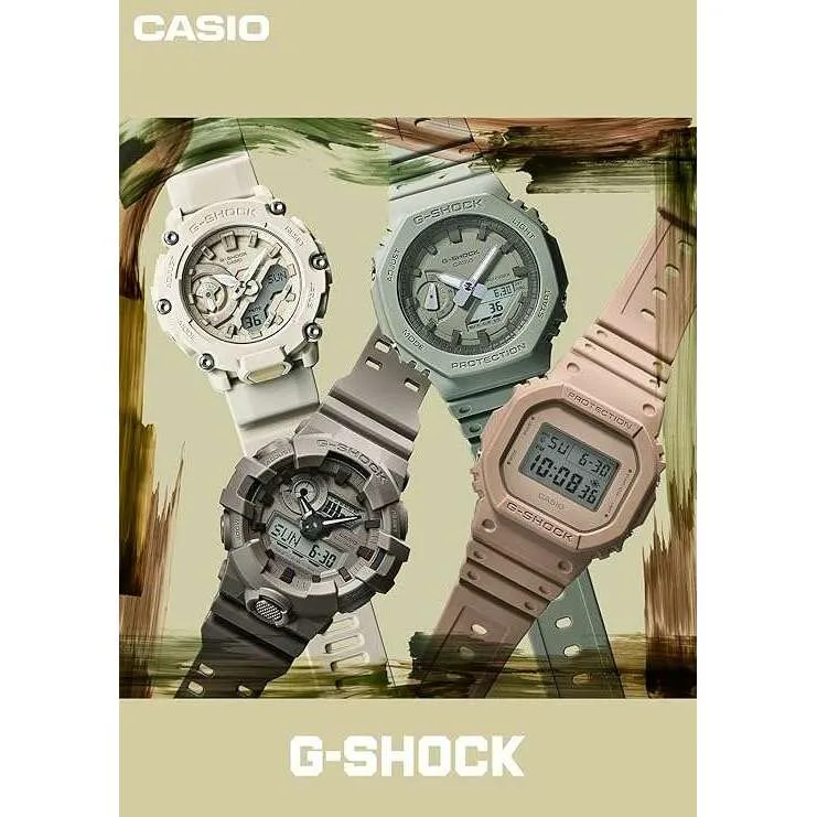 CASIO G-SHOCK NATURAL COLOR SERIES LIMITED MODEL DAY-DATE KHAKI MEN WATCH GA-2100NC-3AJF