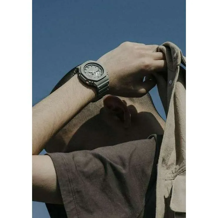 CASIO G-SHOCK NATURAL COLOR SERIES LIMITED MODEL DAY-DATE KHAKI MEN WATCH GA-2100NC-3AJF