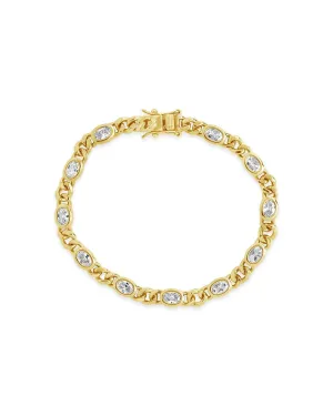 Cassie CZ Bezel Tennis Bracelet