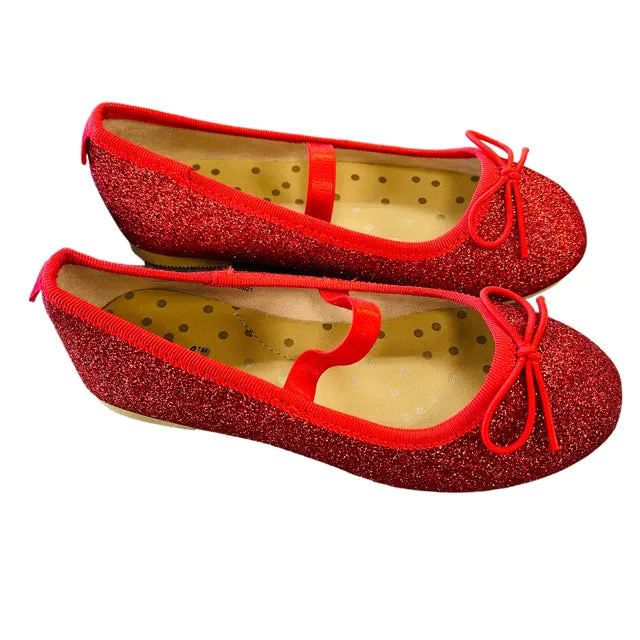 Cat & Jack Girl's Red Glitter Shoes (size 10)