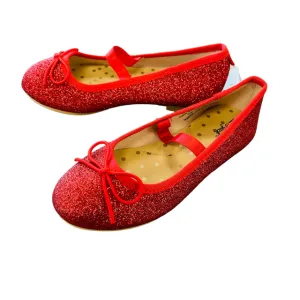 Cat & Jack Girl's Red Glitter Shoes (size 10)