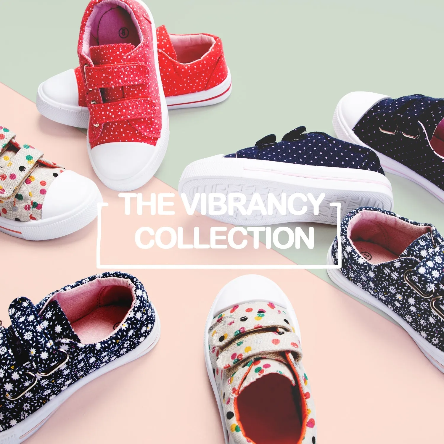 Colorful Polka Dot Soft Pink Walking Shoes