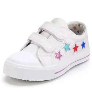 Colorful Stars Soft White Walking Shoes