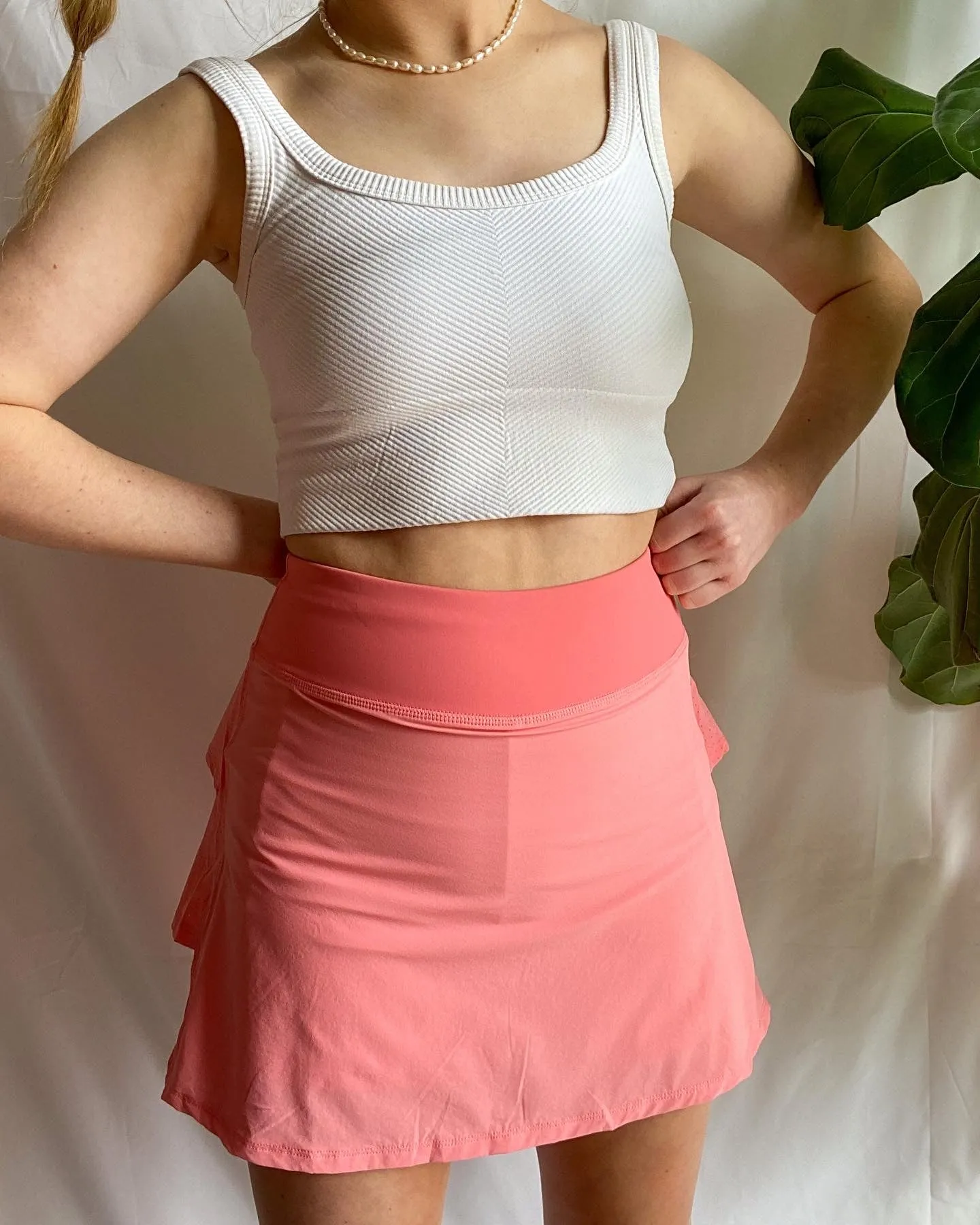 Coral Tennis Skirt
