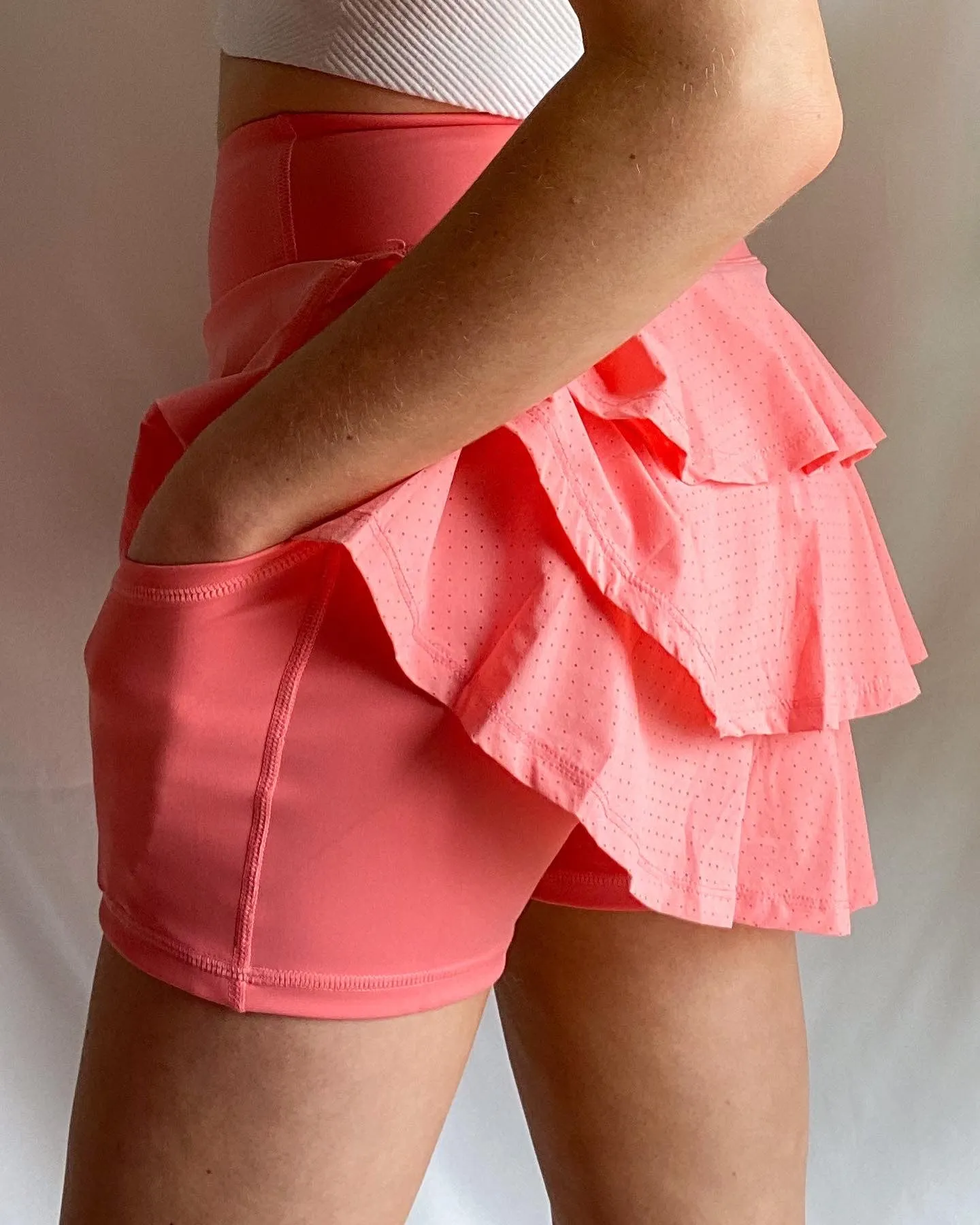 Coral Tennis Skirt