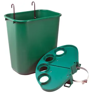Court Valet Complete with Tray and Waste Basket (Green)