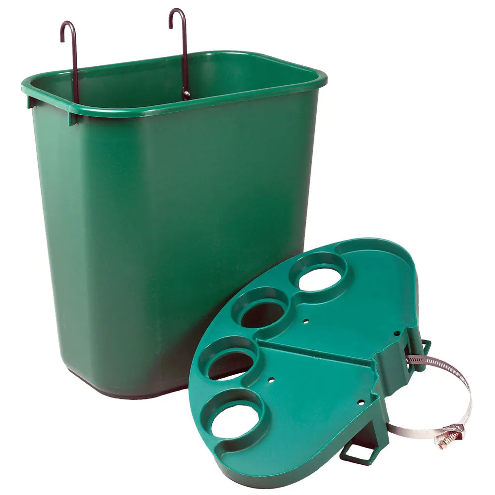 Court Valet Complete with Tray and Waste Basket (Green)