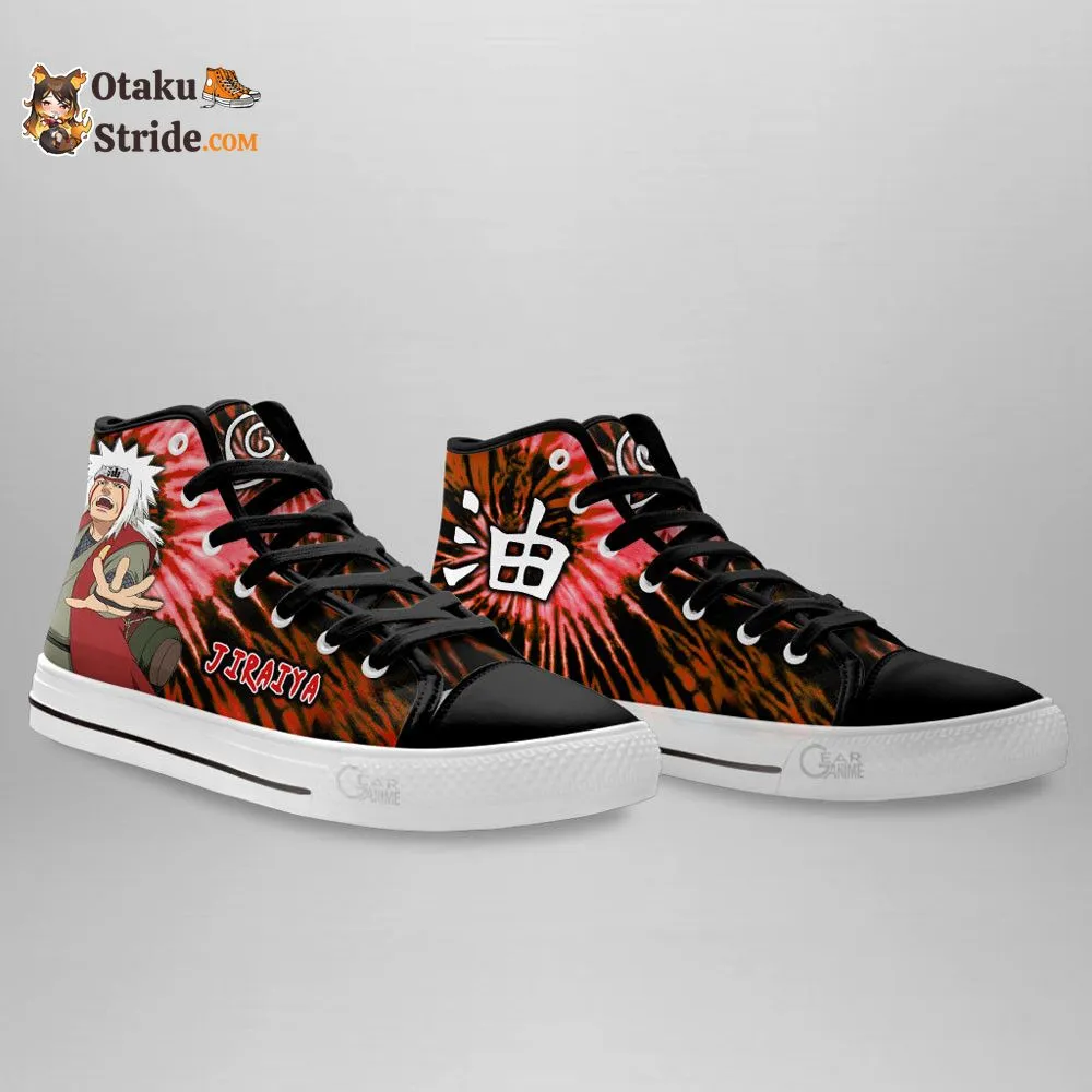 Custom Jiraiya Anime High Top Sneakers – Naruto Tie Dye Shoes