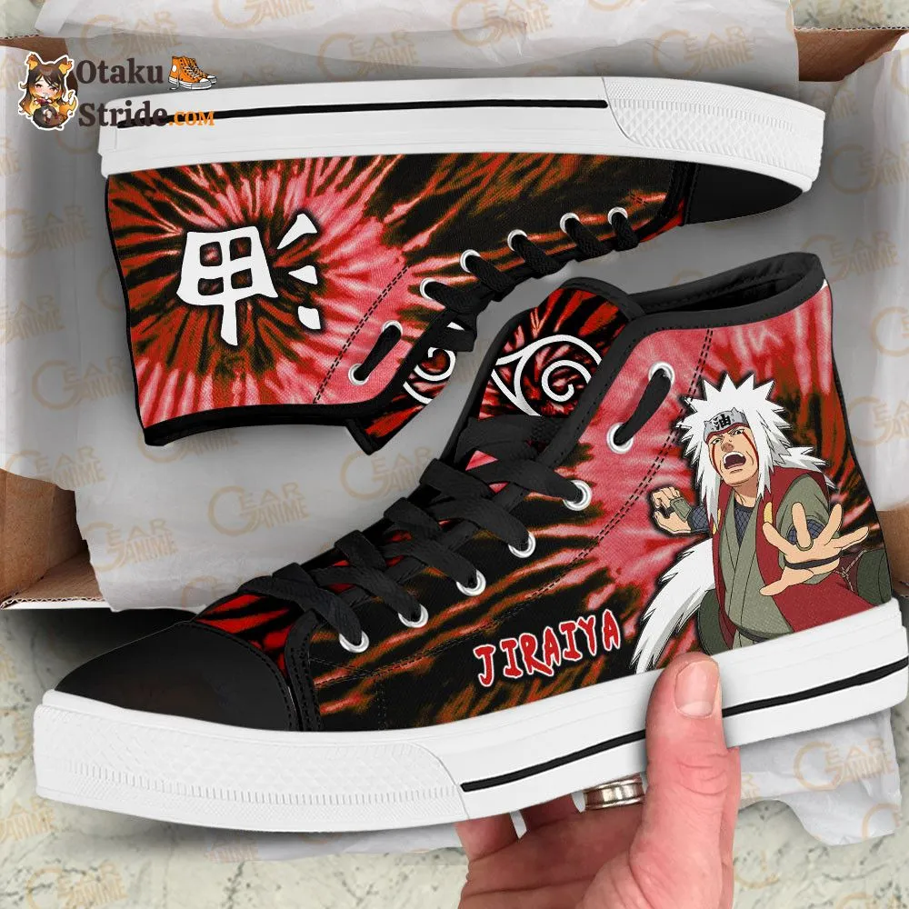 Custom Jiraiya Anime High Top Sneakers – Naruto Tie Dye Shoes