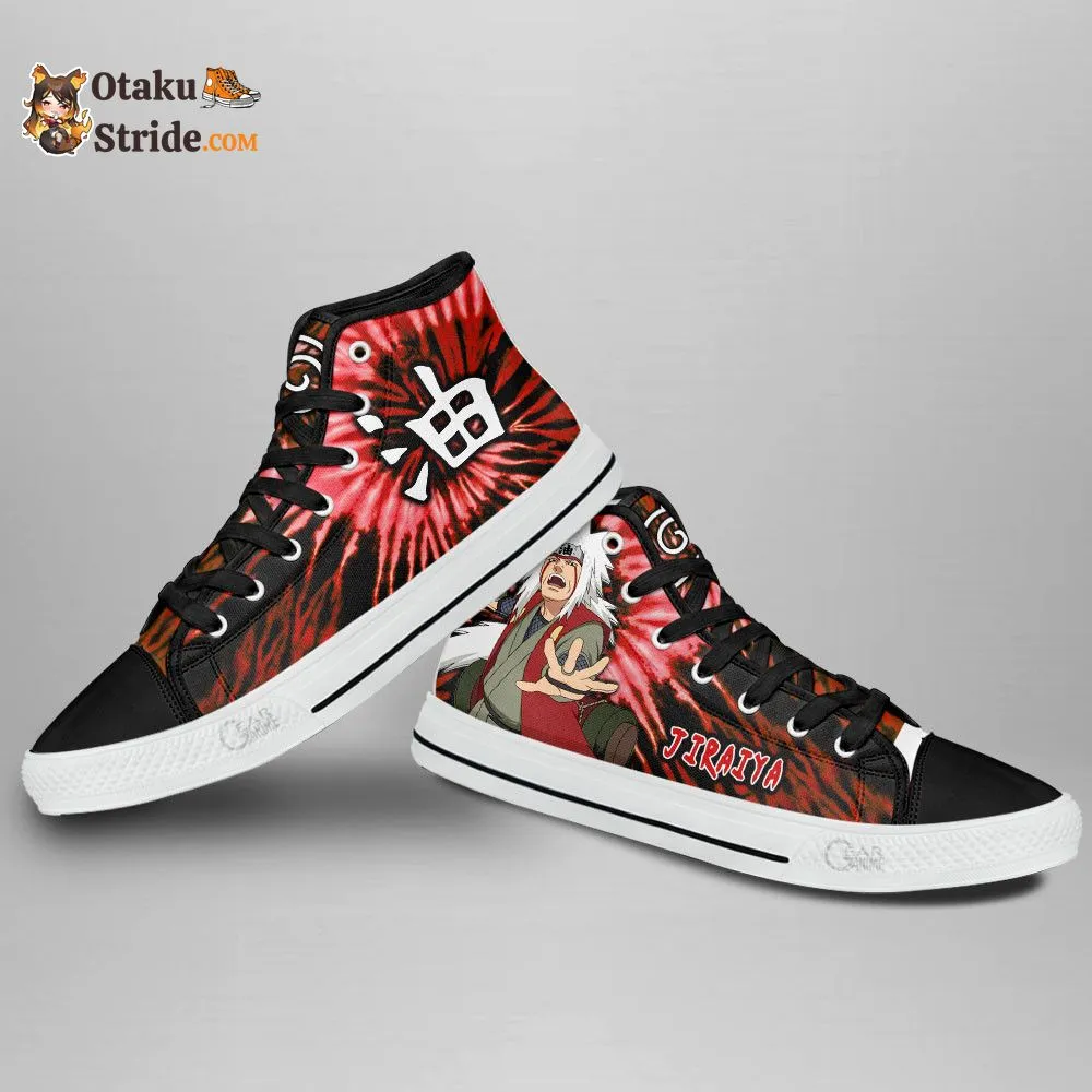 Custom Jiraiya Anime High Top Sneakers – Naruto Tie Dye Shoes