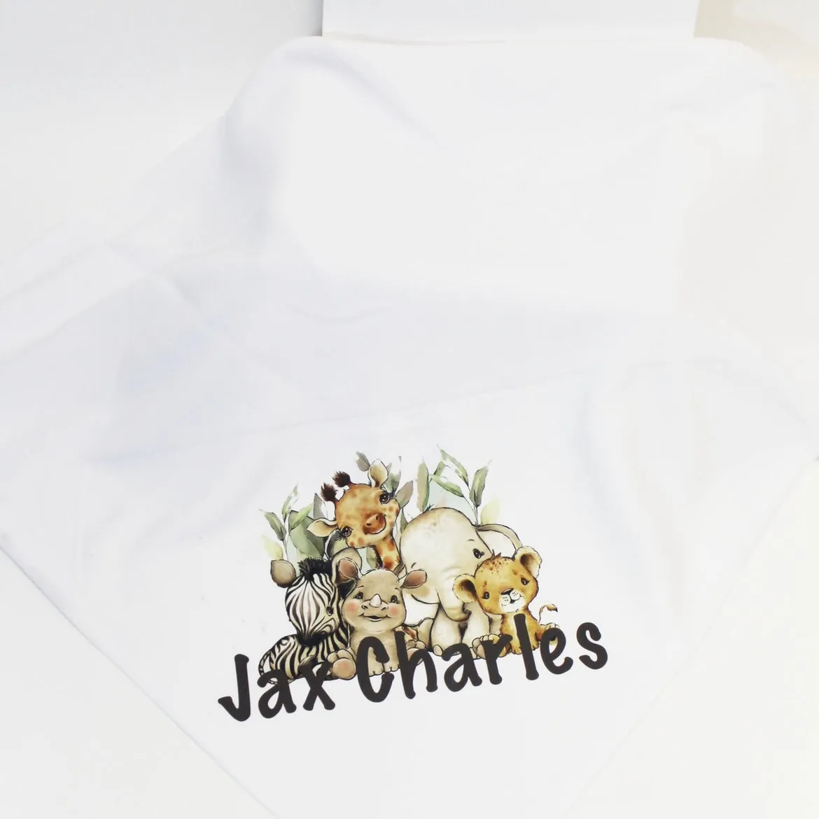 Cute Safari Printed Personalised Blanket