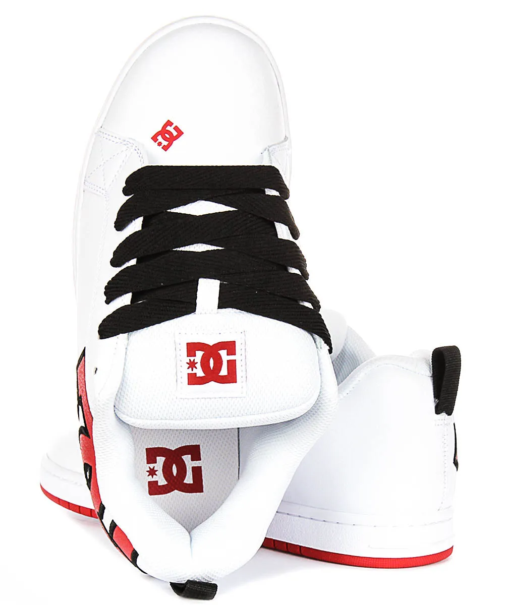 Dc Shoes Court Graffik In White Red For Men