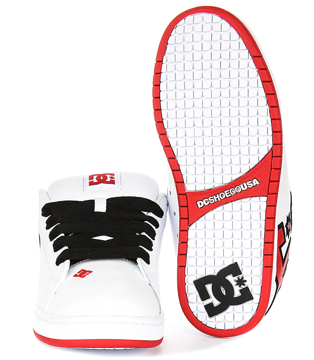 Dc Shoes Court Graffik In White Red For Men