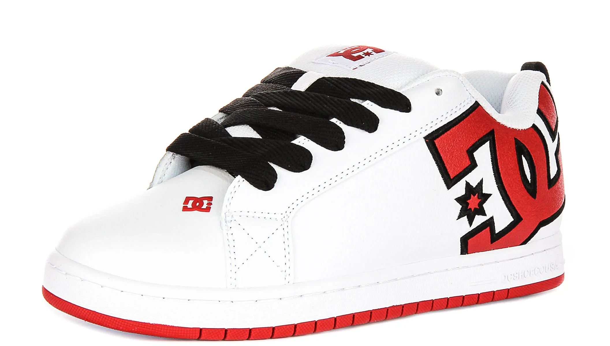 Dc Shoes Court Graffik In White Red For Men