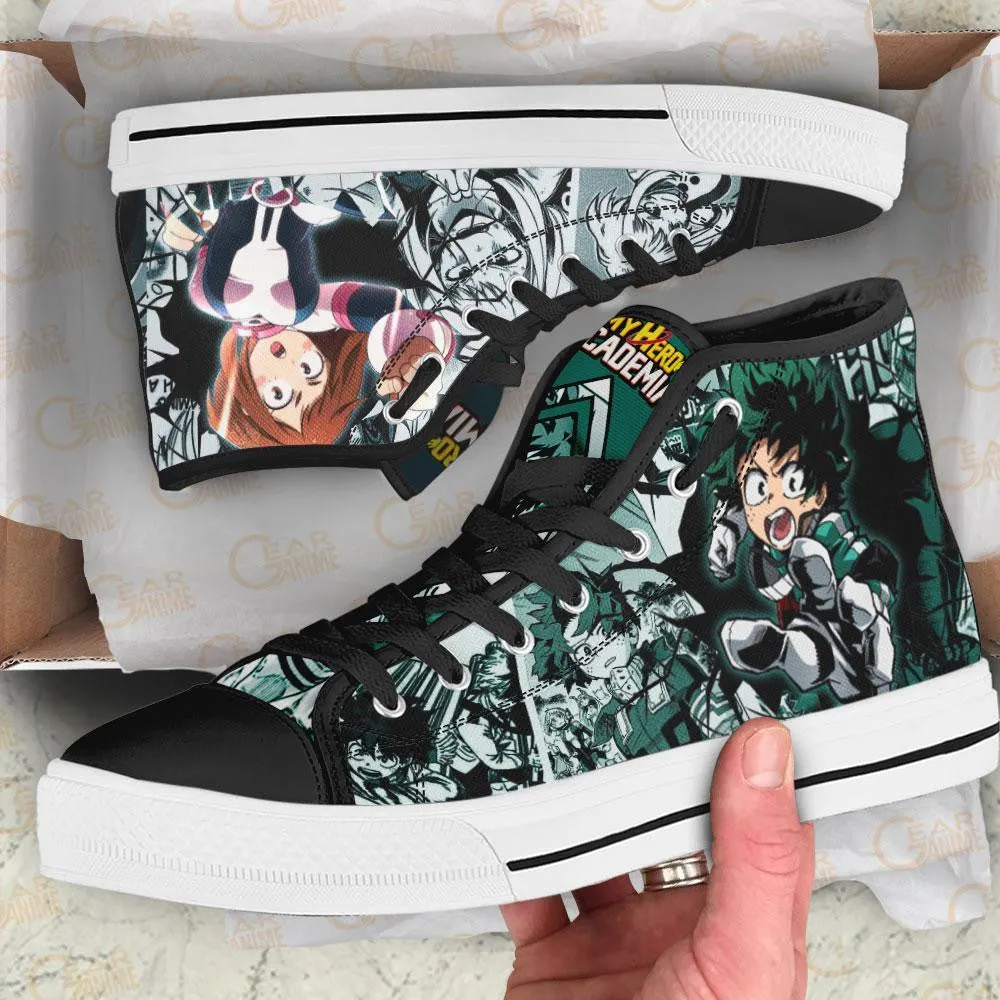 Deku & Uraraka High Top Shoes Custom Anime Sneakers