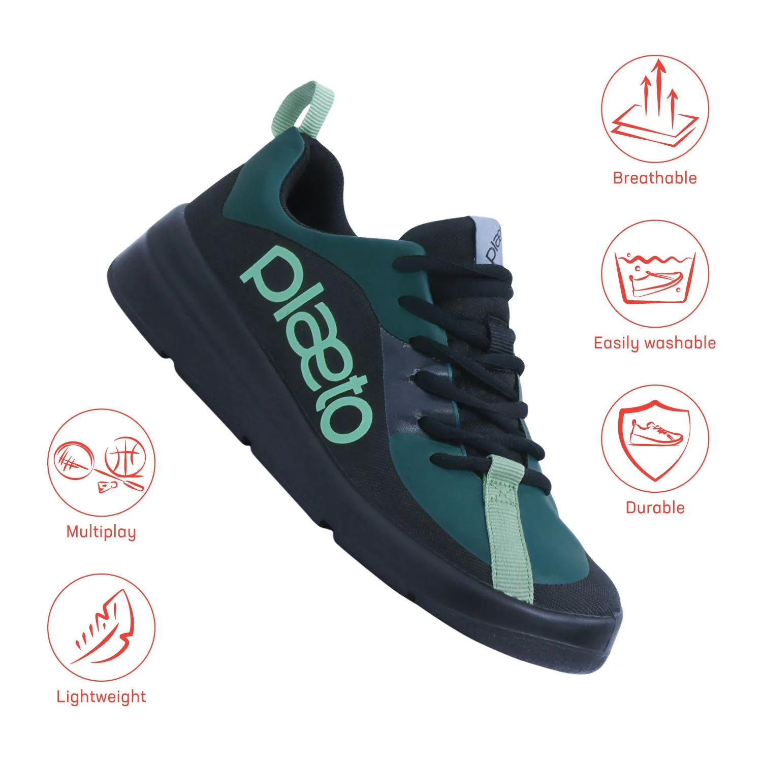 Drift Men's Sports Shoes - Black / Malachite Green