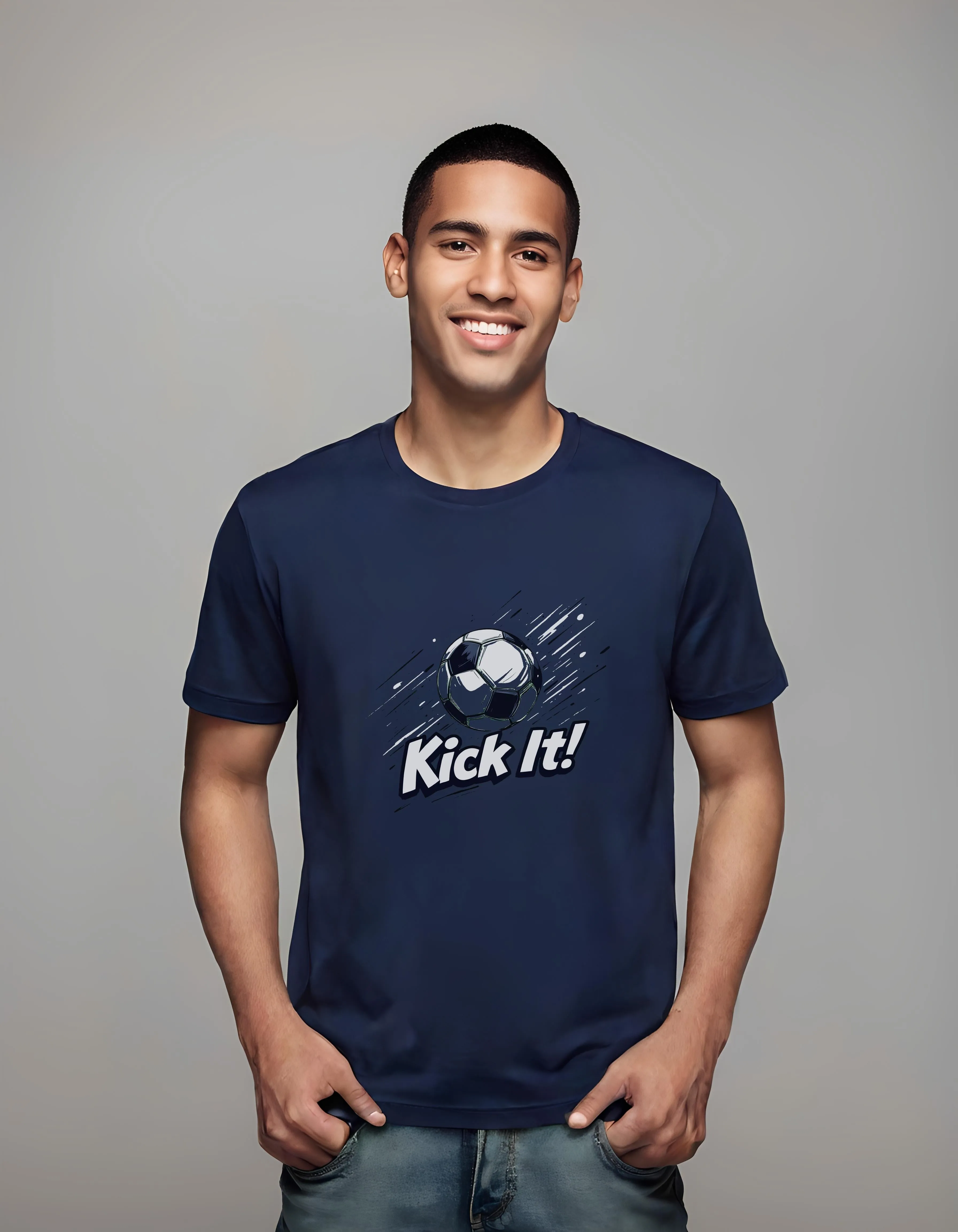 Dynamic Soccer Ball Kick It Design | Classic T-Shirt (Unisex)