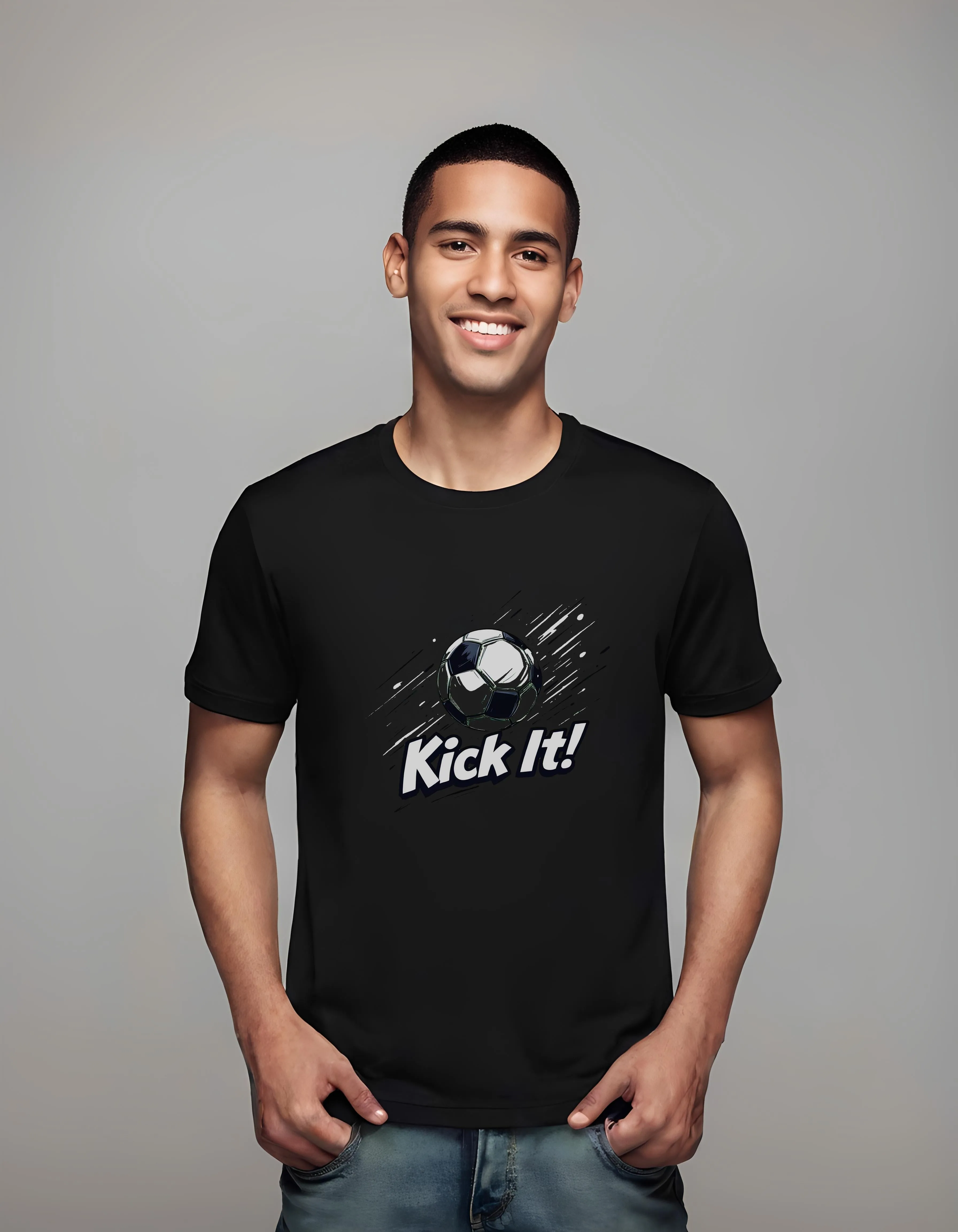 Dynamic Soccer Ball Kick It Design | Classic T-Shirt (Unisex)