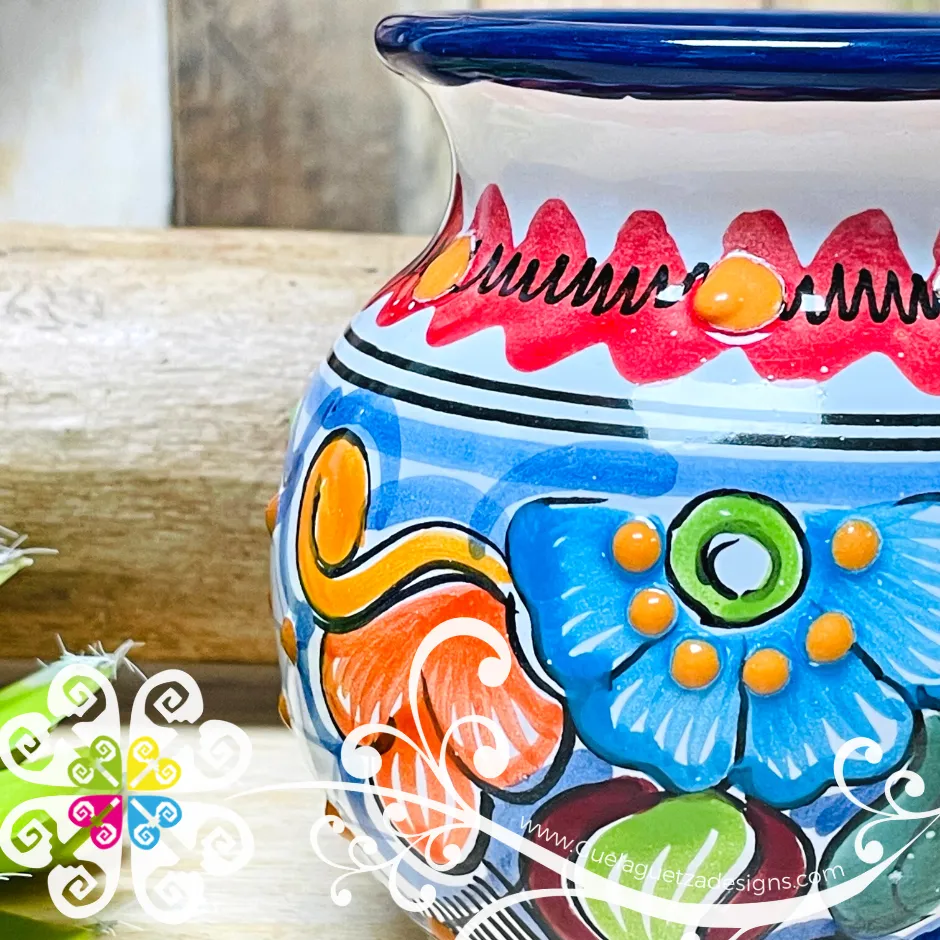 Floral Multicolor Talavera Ponchera Mug - Single Talavera Mug